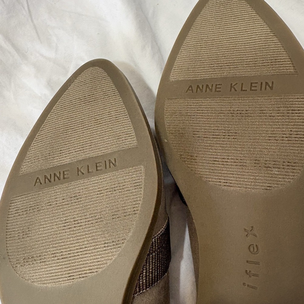 Anne Klein I-Flex Ryan Ballet Flat Low Heels Pumps Loafer Glam Office Couture 6M - Picture 5 of 7